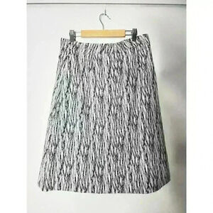 Vince Camuto‎ Black and White Abstract Print A-Line Womens Skirt Size 2 Luxury